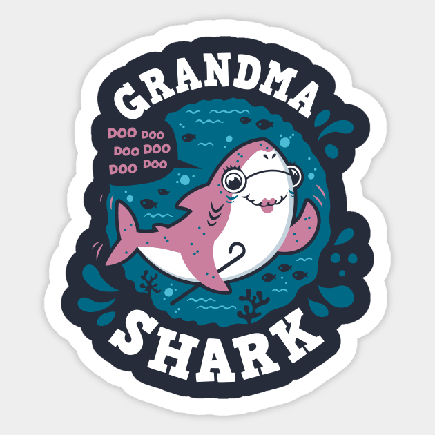 Grandma Shark Sticker by Olipop